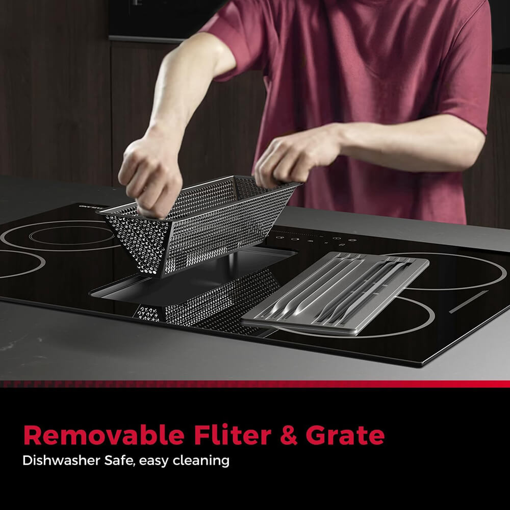 31.5'' 4 Burner Downdraft Vent Electric Cooktop