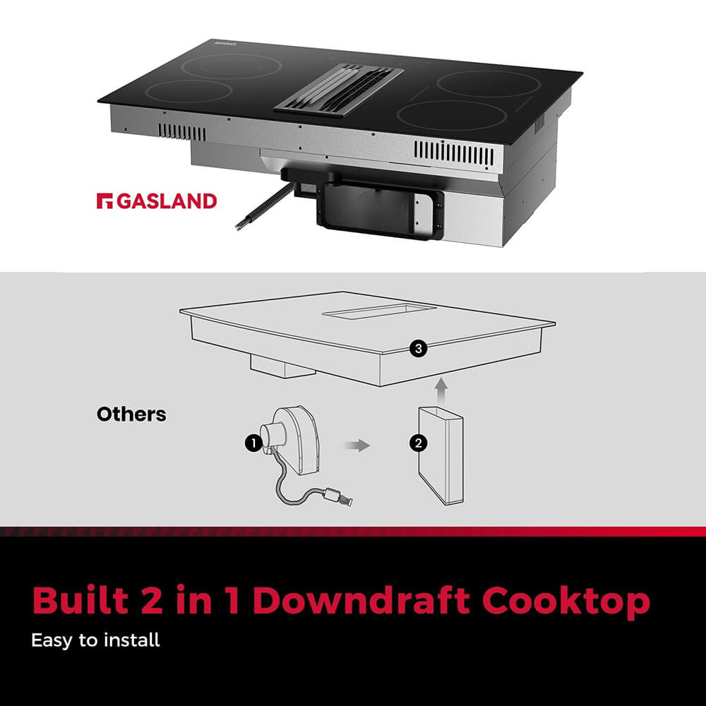 31.5'' 4 Burner Downdraft Vent Electric Cooktop