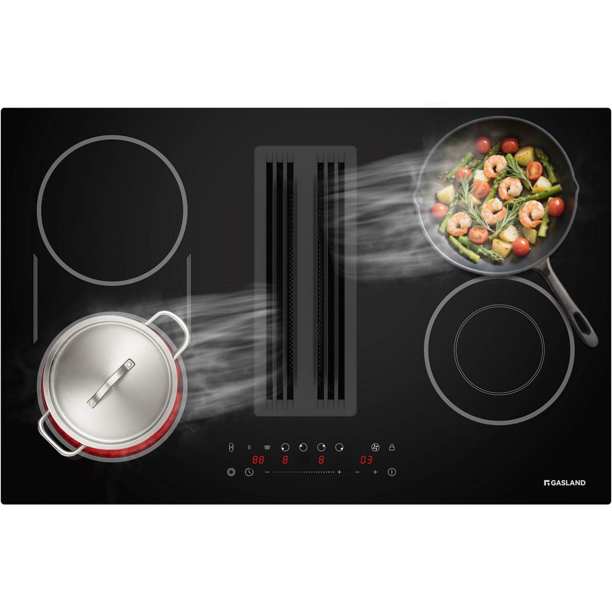 GASLAND 30'' 4 Burner Downdraft Vent Electric Ceramic Cooktop