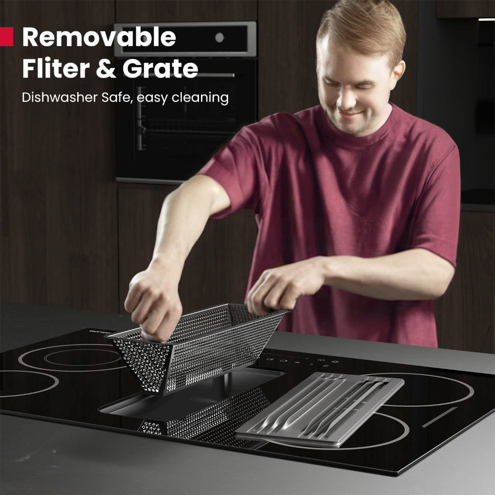 GASLAND 30'' 4 Burner Downdraft Vent Electric Cooktop
