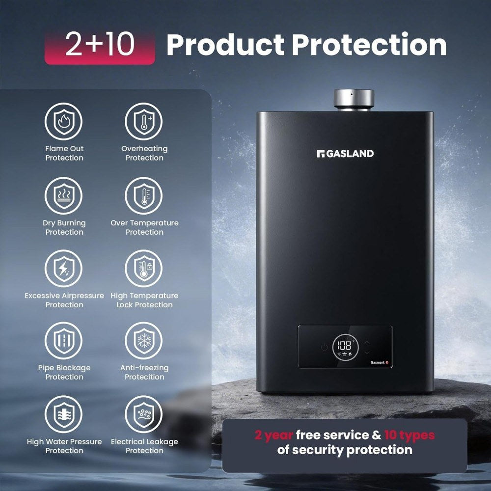 GASLAND Gasmart C 5.0 GPM Indoor Propane Water Heater with 3" Vent Pipe