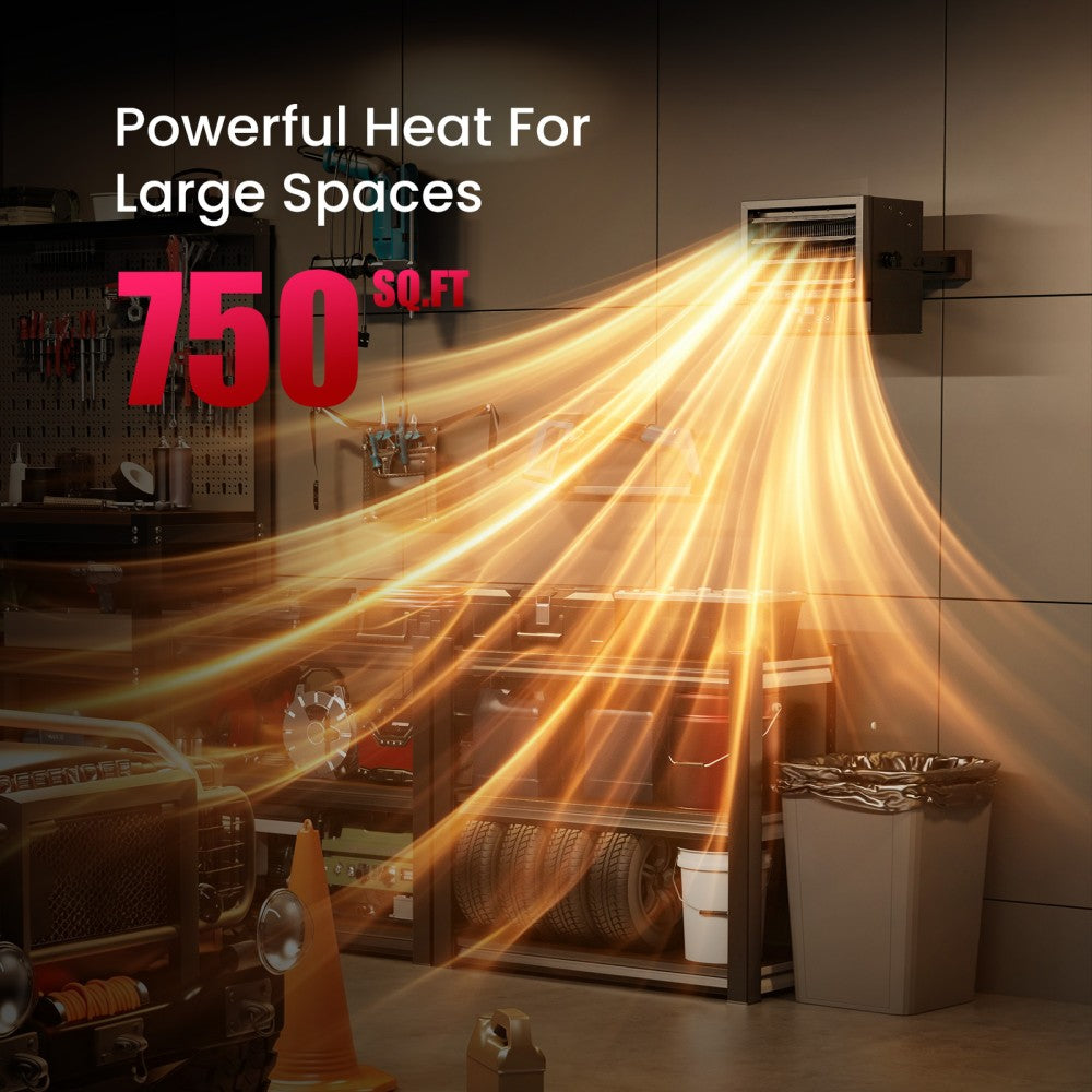 7500W Electric Garage Heater with Remote & Plug | 240V