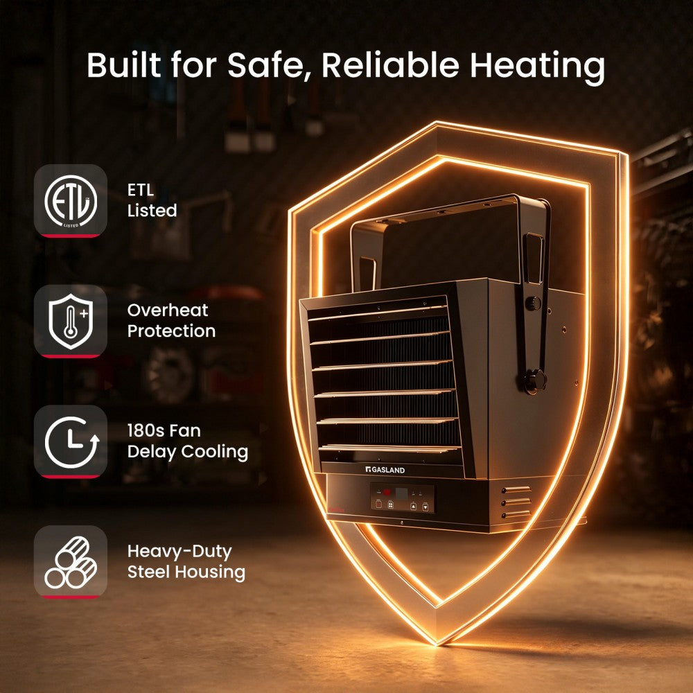 10,000W Heavy-Duty Electric Garage Heater with Remote | 240V