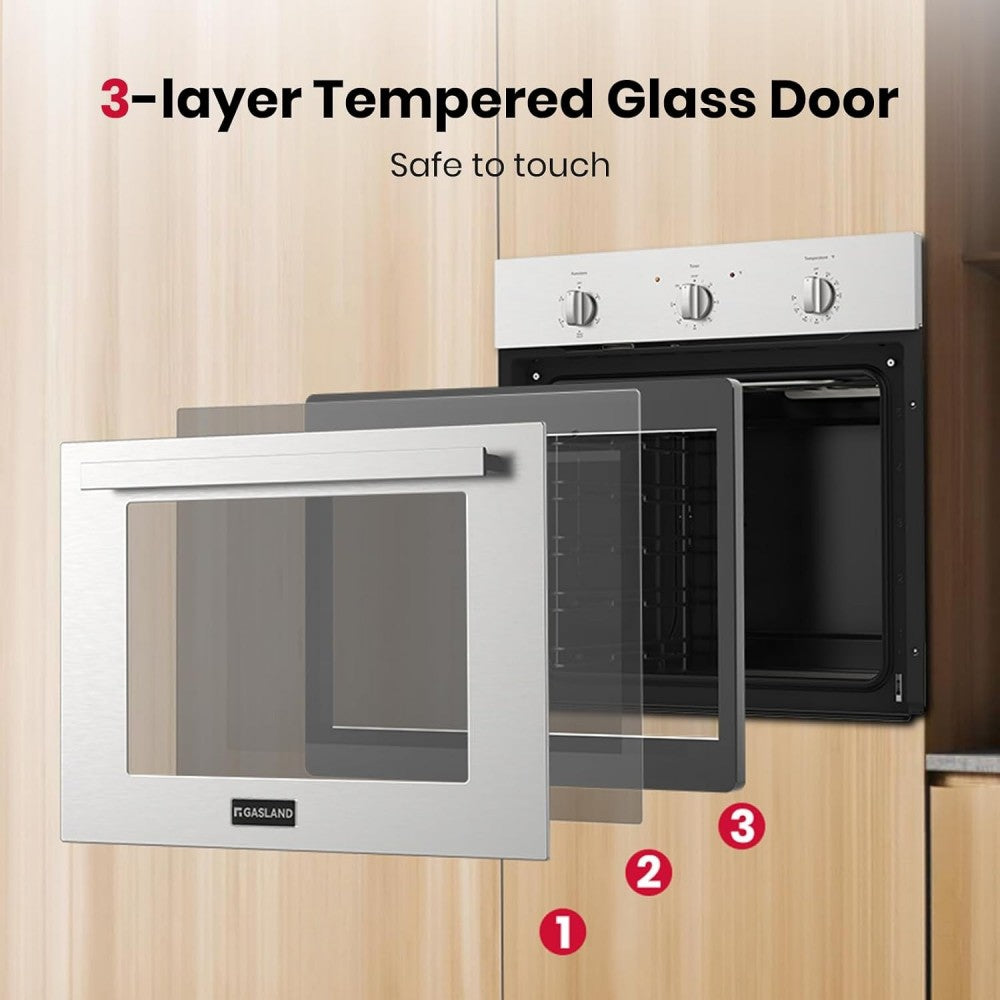 24" 2.79 Cu.ft. 5 Cooking Modes Built-In Electric Wall Oven - Stainless Steel