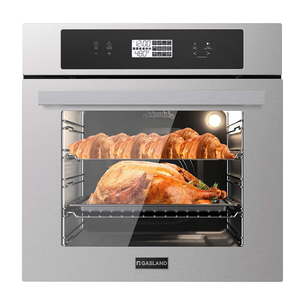 GASLAND 24" 2.6 Cu.ft Built-in Convection Single Wall Electric Oven with Rotisserie