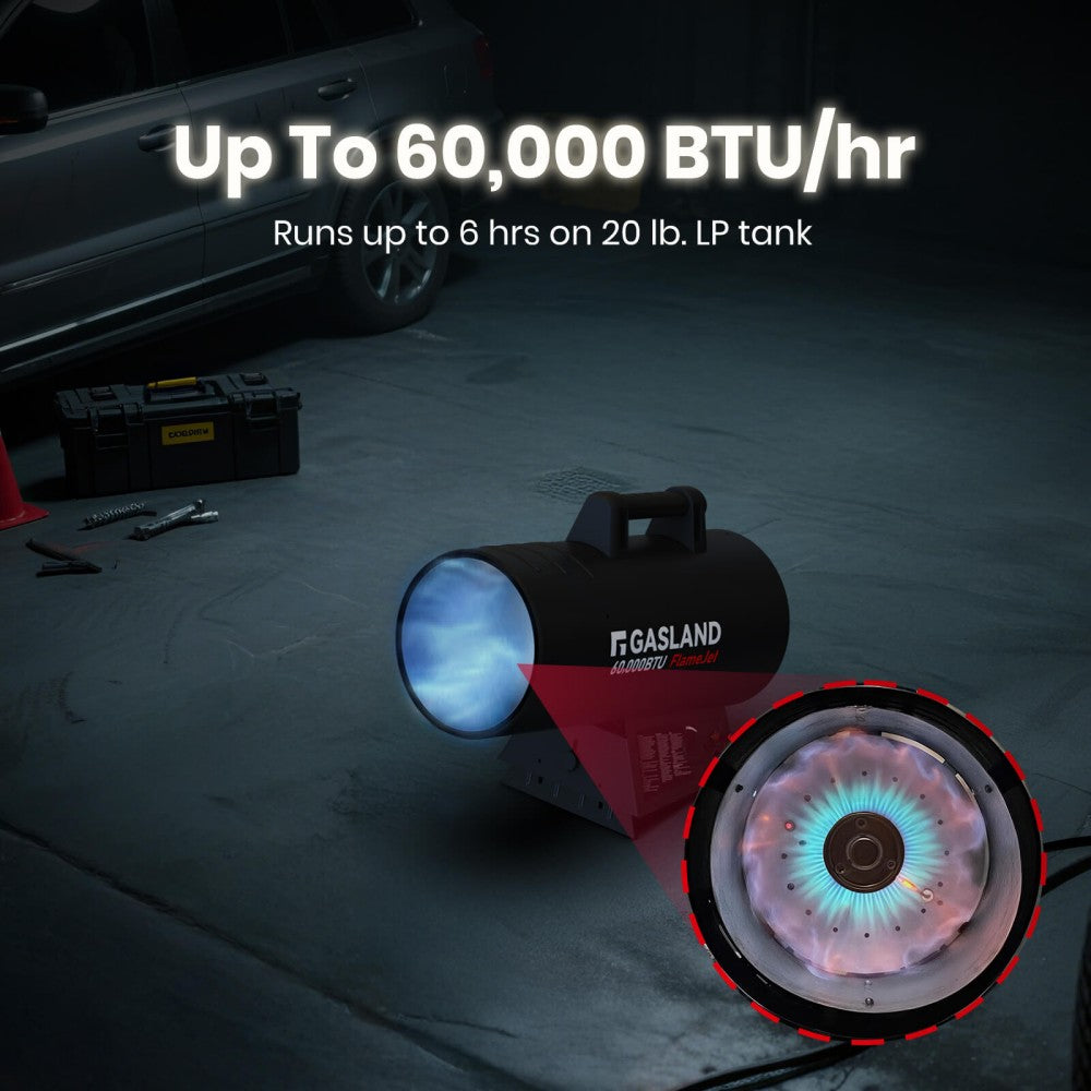 GASLAND Flame Jet Propane Force Air Heater 60,000 BTU