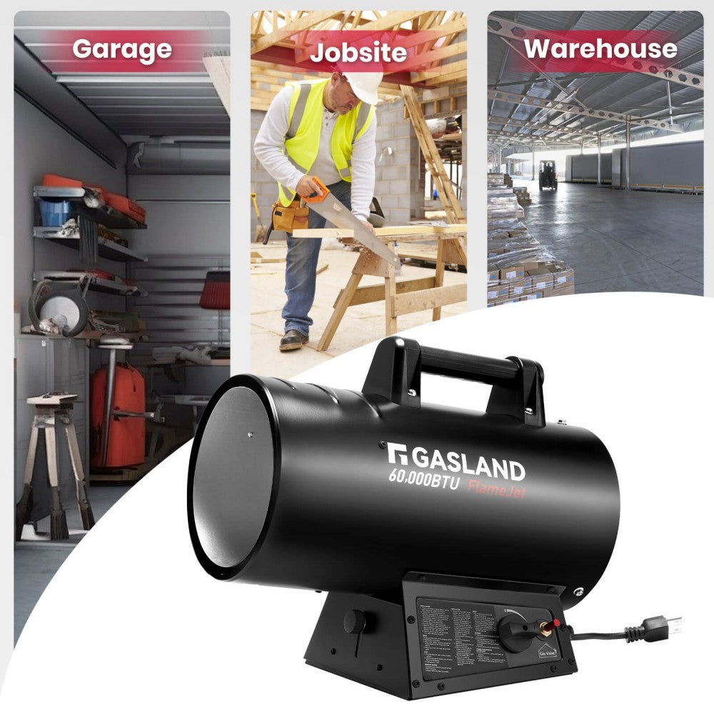 GASLAND Flame Jet Propane Force Air Heater 60,000 BTU