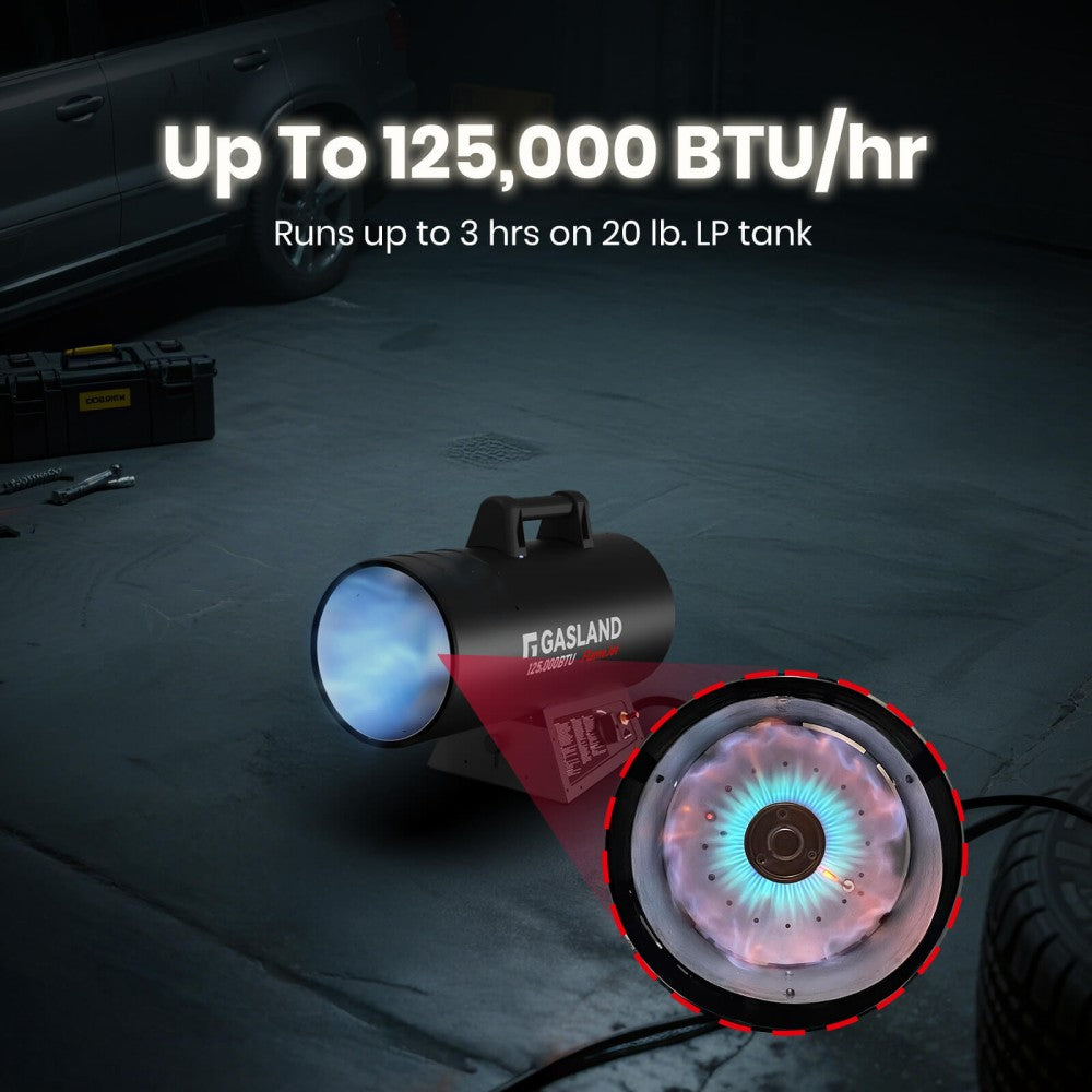 GASLAND Flame Jet Propane Force Air Heater 125,000 BTU