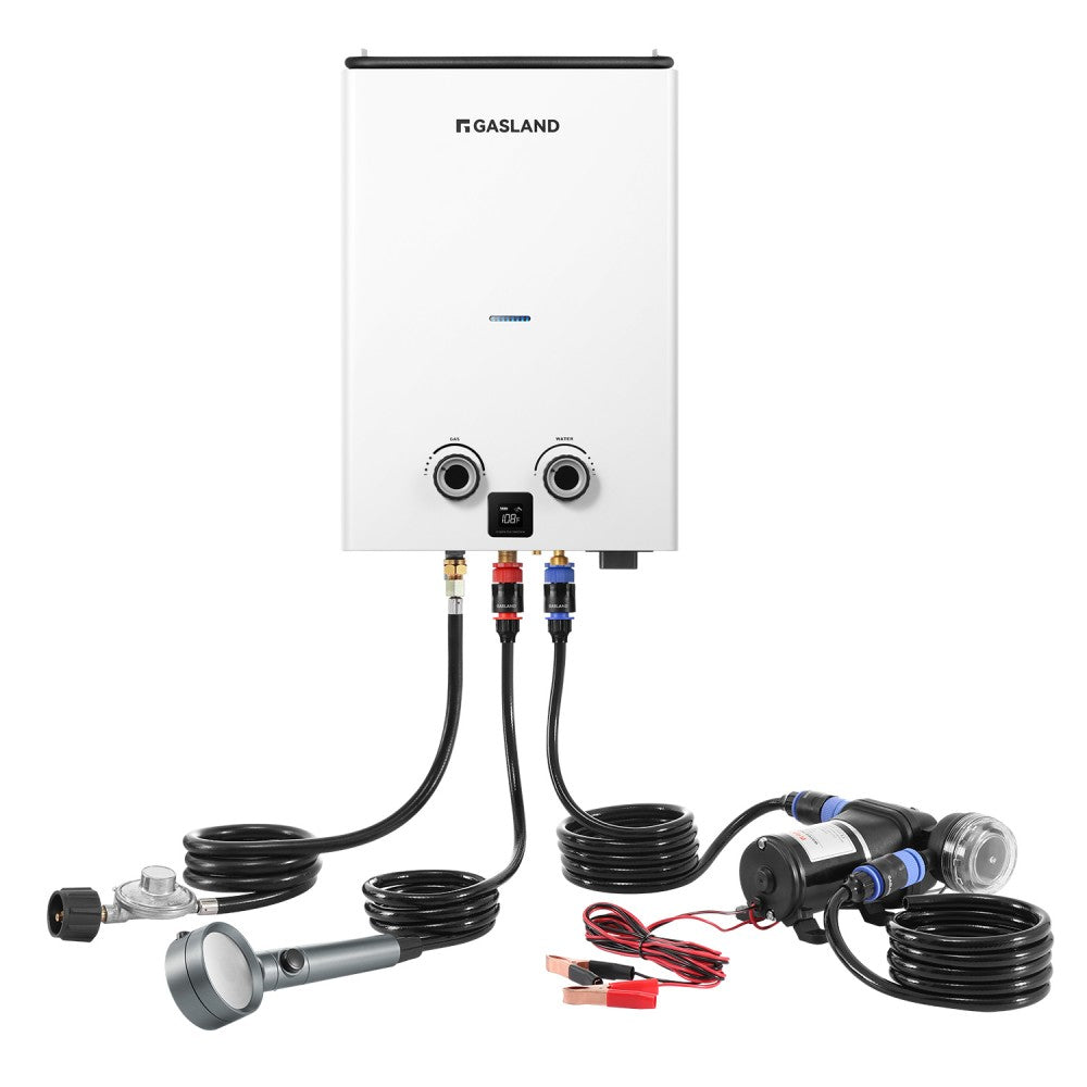 GASLAND 2.64GPM Portable Propane Tankless Camper Water Heater With Pump Kit