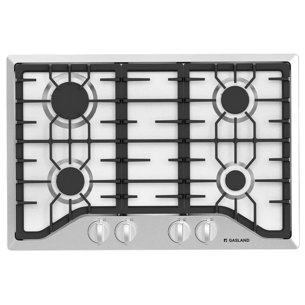 30" 4 Burner Stainless Steel Gas Cooktop