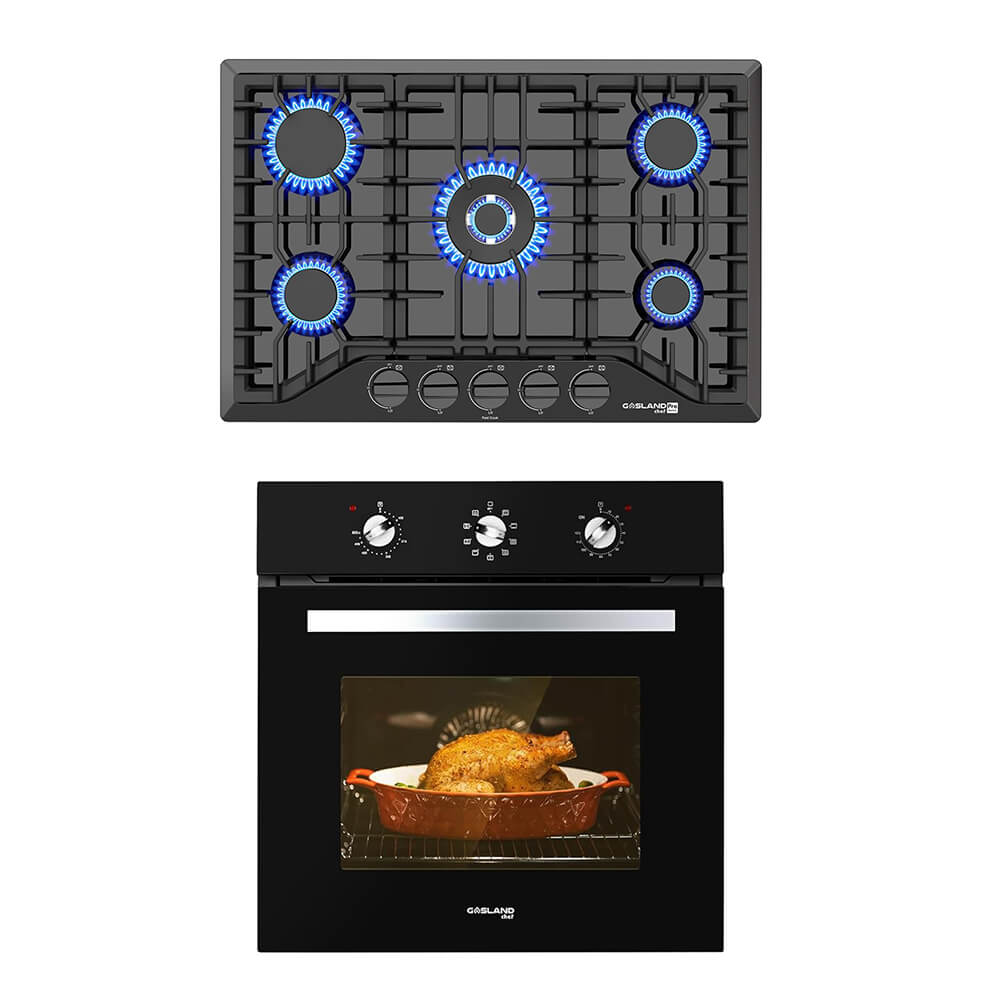24 Inch Electric Wall Oven & 30 Inch Gas Cooktop - 2pcs Bundle