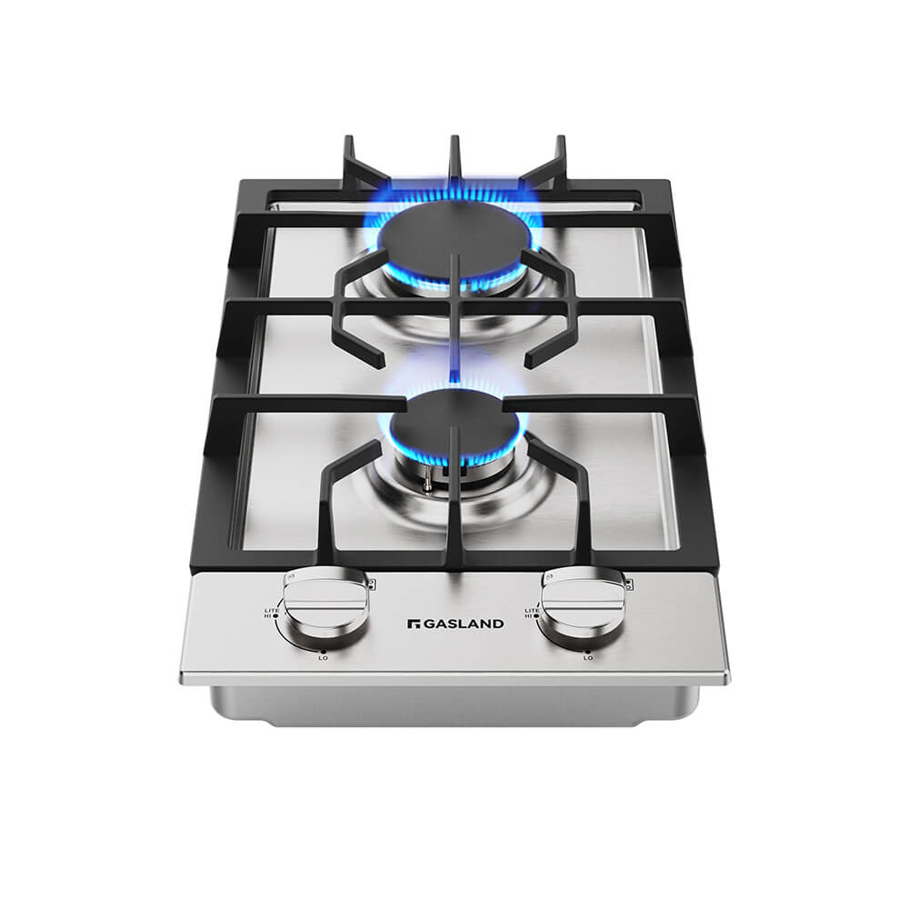 GASLAND Chef 12" 2 Burner Stainless Steel Gas Cooktop