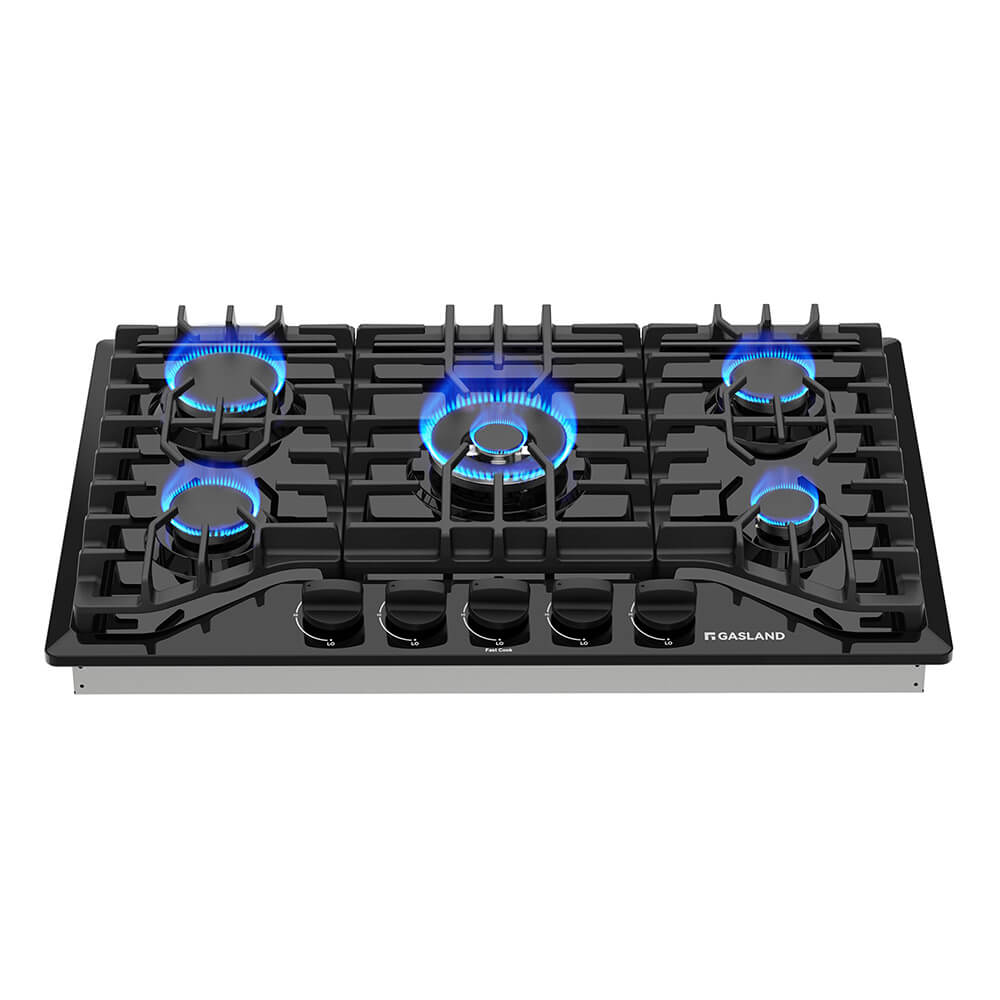 GASLAND 30" 5 Burner Black Enamel Gas Cooktop