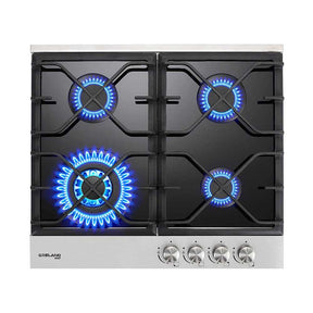 Gasland Chef 24 In. Convertible Gas Cooktops -Black Tempered Glass