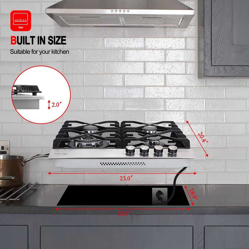 Gasland Chef 24 In. Convertible Gas Cooktops -Black Tempered Glass