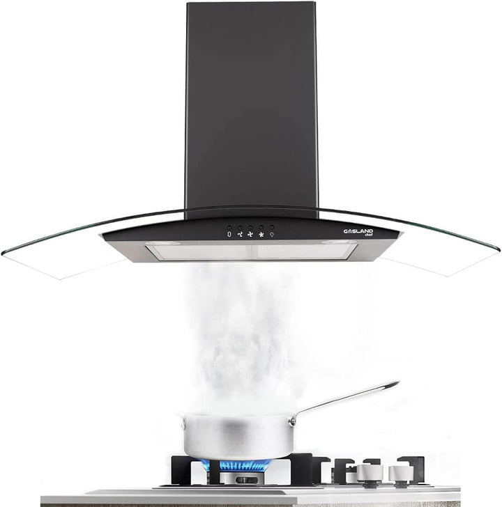 GASLAND Chef 36 Inch Ultra Quiet 3 Speed 450 CFM Ducted Push Button Control Wall Mount Range Hood