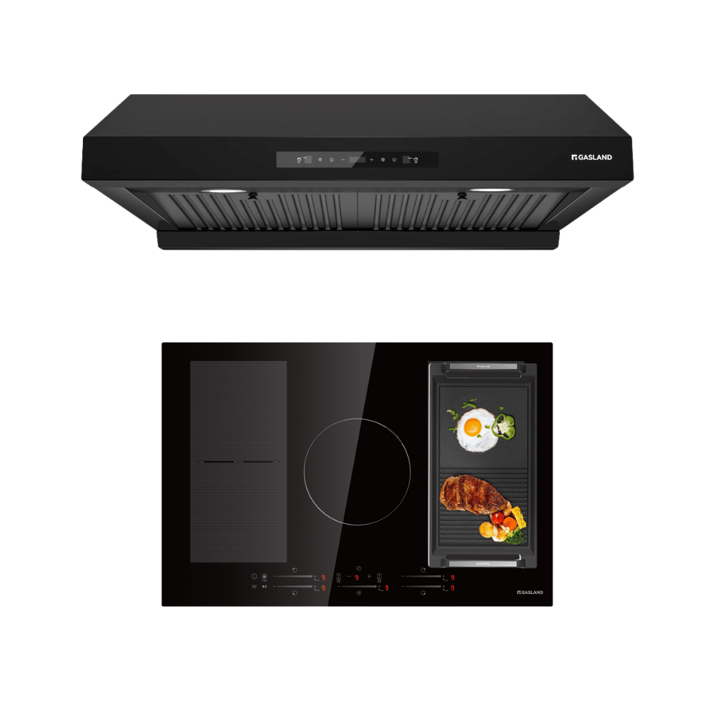 30'' Black Induction Kitchen Appliance Set