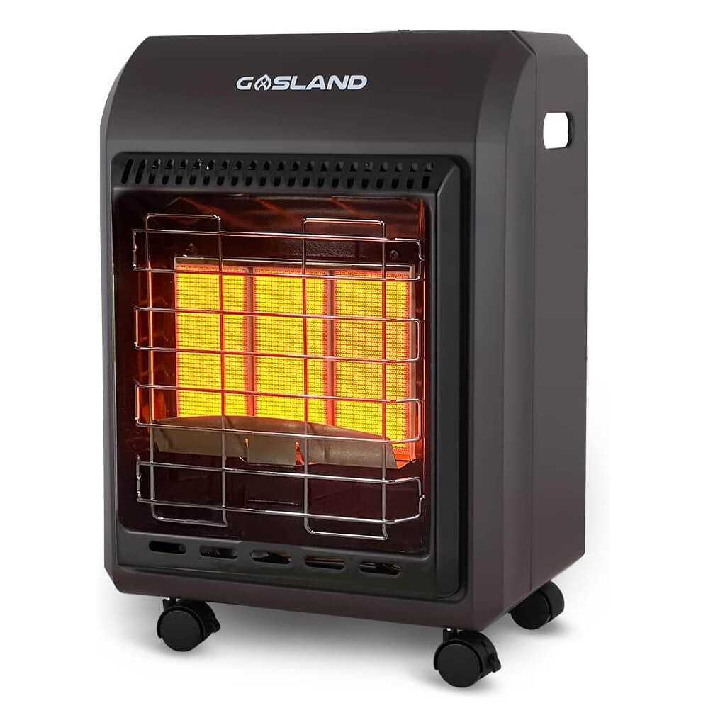 GASLAND MHA18BN Propane Heater with LP Regulator Hose, 18,000 BTU Warm Area up to 450 sq. ft Ultra Quiet Portable LP Gas Heater - Brown