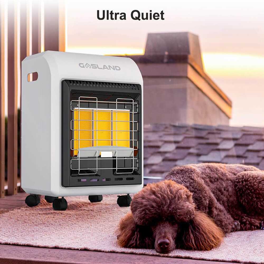 GASLAND Outdoor Heater Ultra Quiet Portable Propane Heater with LP Regulator Hose, 18,000 BTU, 3 Heating Modes Patio Heater