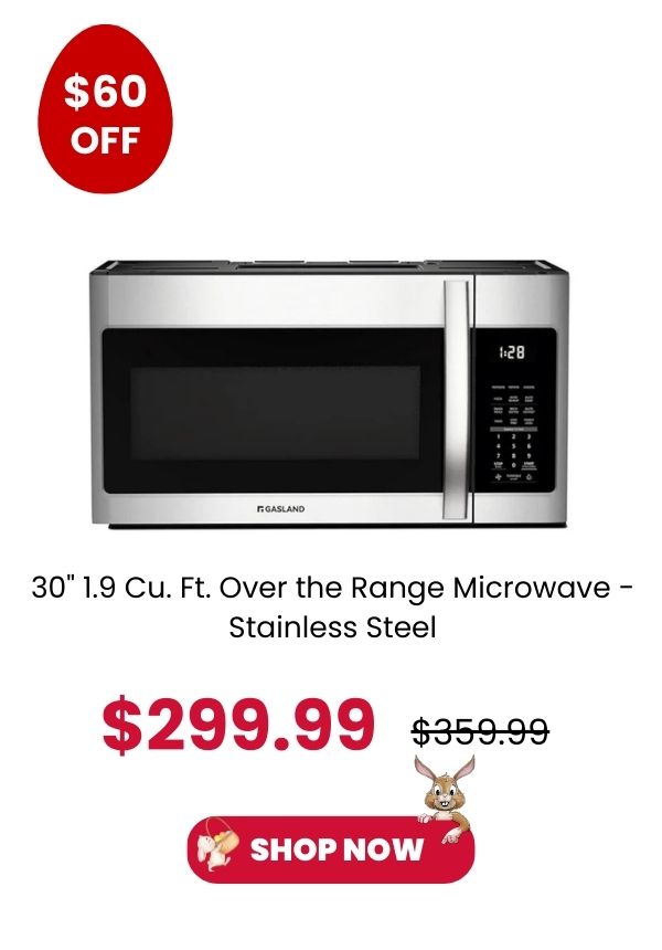 GASLAND Chef 30 Inch 1.9 Cu. Ft. 400 CFM Range Hood Stainless Steel Over-the-Range Microwave Oven