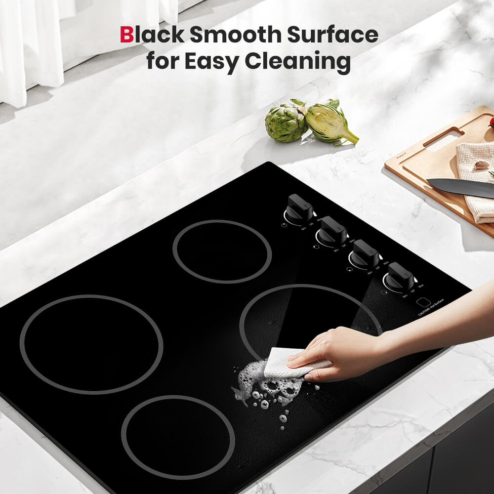 30" 4 Burner Knob Control Electric Cooktop