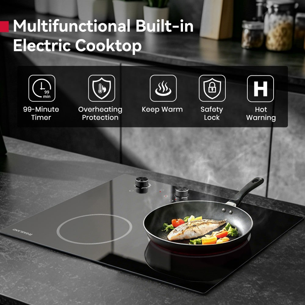 21" 2 Burner Knob Control Electric Cooktop