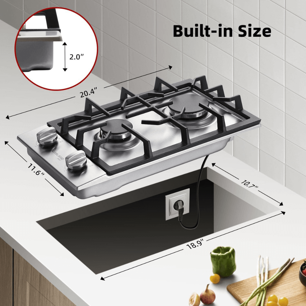 2 burner gas stove stainless steel best sale