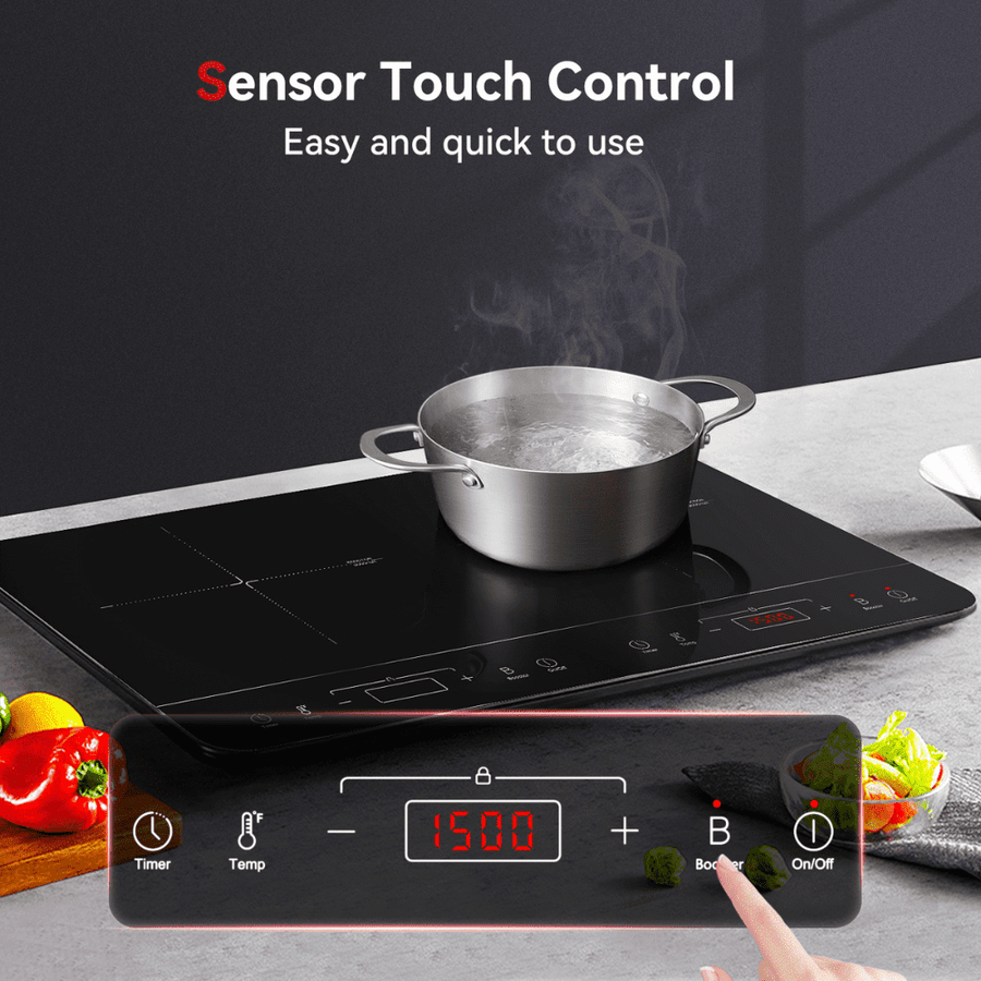 GASLAND Chef Portable Induction Cooktop 2 Burners 1800W Double Boost ...