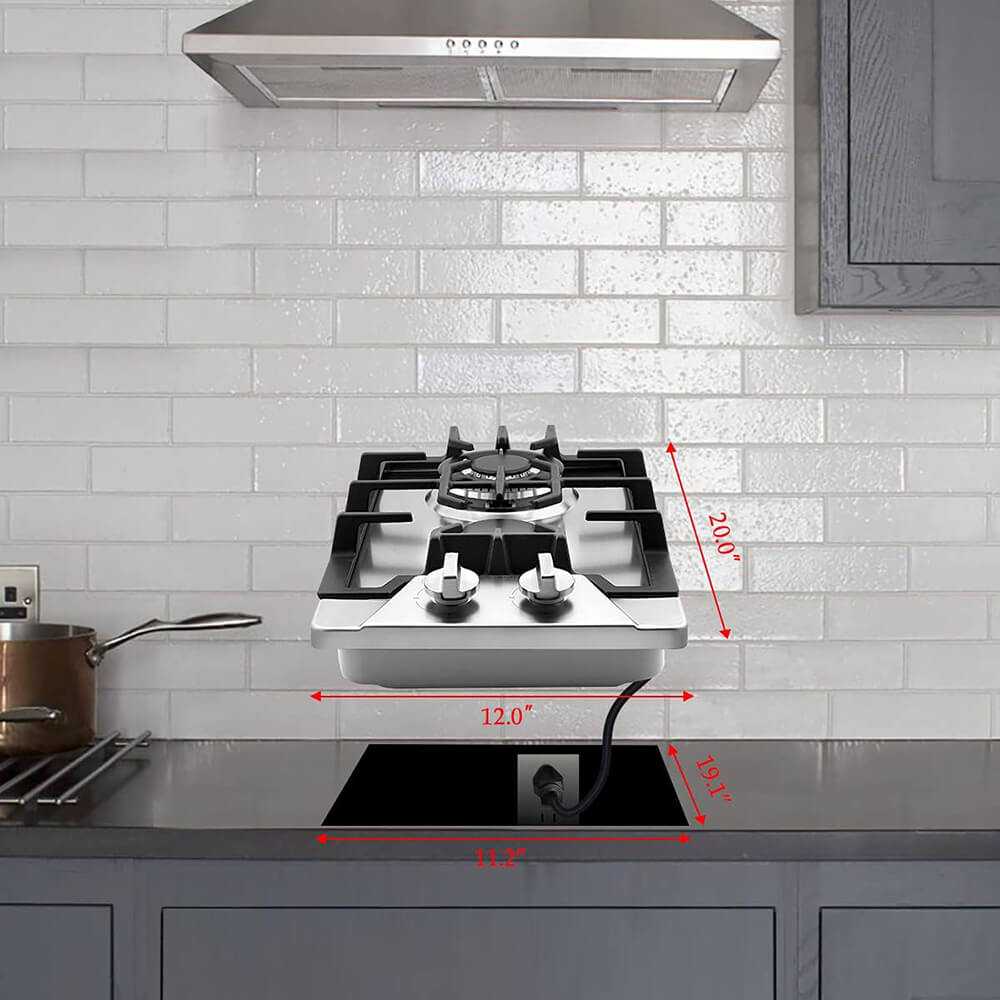 12 inch Gas Cooktop GASLAND Chef Pro GH2122SF 2 Burner Gas Stovetop NG LPG Convertible Cooktops Dual Burner Gas Countertop with Thermocouple