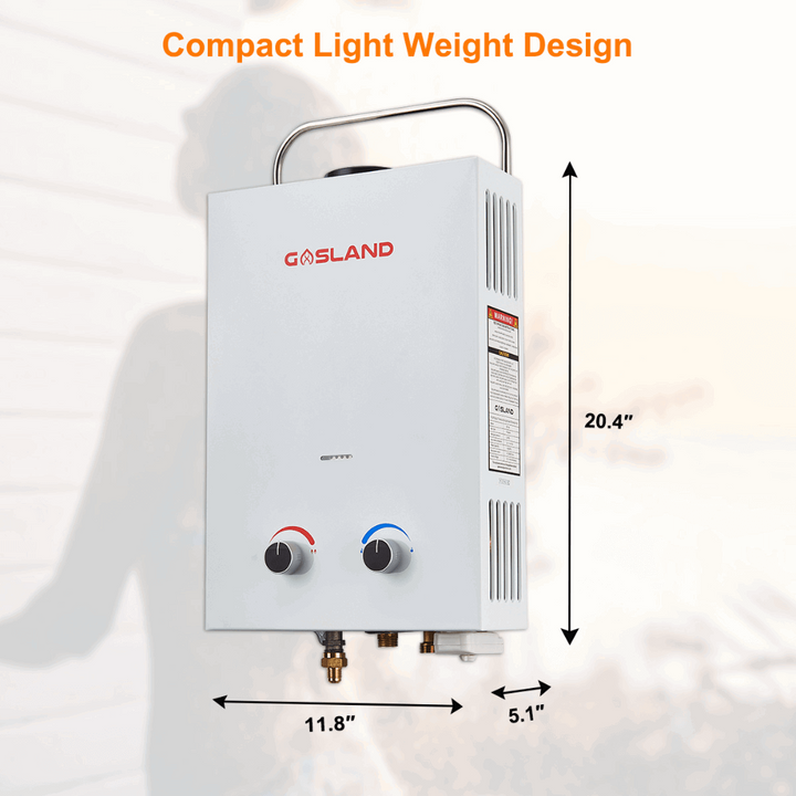 Gasland Chef Outdoor Portable Tankless Water Heater- 1.58GPM 6L-White