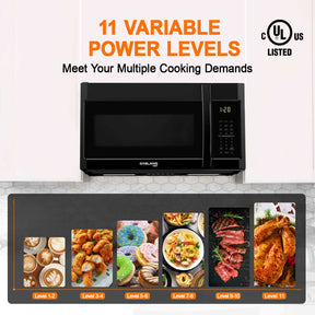 Gasland Chef Gasland 30 Inch Over-the-Range Microwave Ovenwith 1.9 Cu. Ft. Capacity, 300 CFM in Black