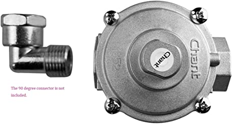 Gasland Chef Gasland Gas Pressure Regulator, 1/2" NPT In/Out Gas Pipe, 1/2 PSI(3.5 kPa) Gas Inlet, 5"-11" WC Outlet Pressure, Gas Pressure Regulator for Liquefied Propane and Natural Gas, Easy To Install