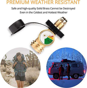 Gasland Chef GASLAND Upgraded Propane Tank Gauge, Propane Adapter POL to QCC1/POL with Gauge, LP Gas Grill Valves Connector, Tank Leak Detector POL Convents Universal for Propane Cylinder, BBQ Gas Grill, Heater