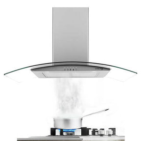 Gasland Chef 36''Wall Mount Vent Hood with Tempered Glass -Push Button Control-Stainless Steel