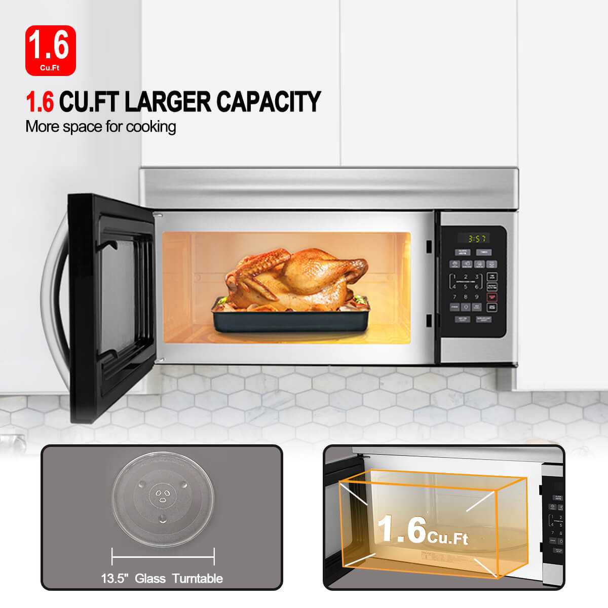 Gasland Chef Gasland 30 Inch Over-the-Range Microwave Ovenwith 1.6 Cu. Ft. Capacity, 300 CFM in Stainless Steel