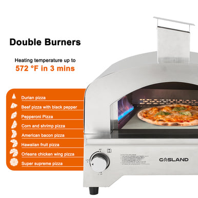 Gasland Chef Outdoor Pizza Oven-Maximum Temperature 872°F-Stainless Steel