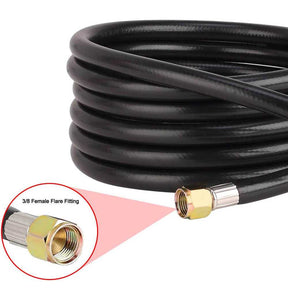 Gasland Chef RV Propane Hose, 12ft RV Quick Connect Hose for Grill,  LP Gas Line for Camp Chef Stove, Pit Boss Burner - 3/8 Female Flare Fitting x 1/4 Full Flow Male Plug
